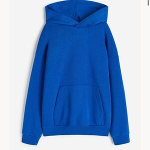oversized blue hoodie